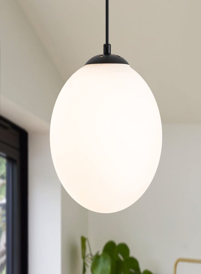 VRCT White Globe Hanging Light for Kitchen Island, White Frosted Pendant Lights for Dining Table (Single Ball 1 Pcs) - Image 2